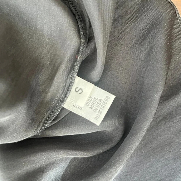 Ramy Brook | Paris LS Silk Peasant Blouse - Black / Sz S - Picture 9 of 11